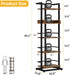 Rustic Brown 5 Tier IndustrialStrength Wood Bookshelf