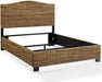 Queen Size Panel Bed with Headboard, Footboard, Platform, Wooden Slats in Wood, in Natural, No Box Spring Needed, Easy Assembly, up to 600 Lbs Weight Capacity