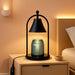 Candle Warmer Lamp with Timer, Electric Black Candle Warming Light for Bedroom, Dimmable Wax Melts Warmer for Home Decor beside Lamp Gifts for Women (2 Bulbs Included)