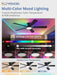 52 Inch Smart Ceiling Fans with RGB Lights, Low Profile Flush Mount Ceiling Fan with Alexa/App/Remote Control, Dimmable 20W LED Light, Black Modern Fan for Living Room, Bedroom, Game Room