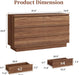 6 Drawer Dresser Walnut, Double Chest of Drawers