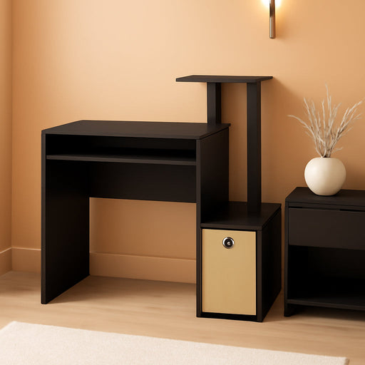 Econ Multipurpose Home Office Computer Writing Desk, Black/Brown