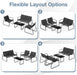 Stylish Outdoor Conversation Set with Tempered Glass Table and Ergonomic Seating for Patio, Garden, or Balcony Use