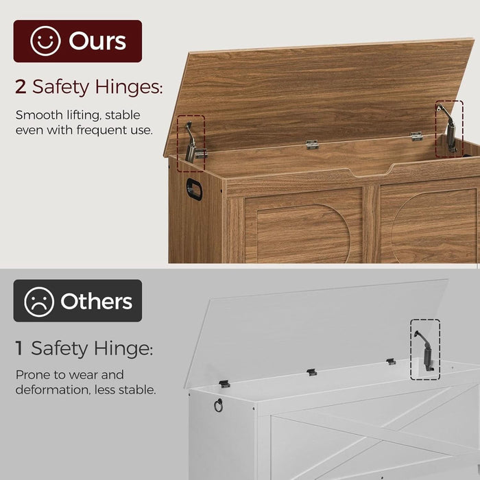 Honey Brown Engineered Wood Storage Chest ThirtyNineIn