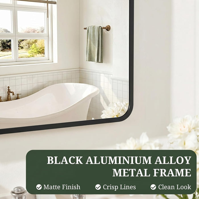 Bathroom Mirror for Wall, 48X30 Inch HD Tempered Glass Vanity Mirror