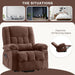 Brown Power Recliner with Massage & Heat