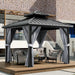 10x10 Ft HeavyDuty Weatherproof Gazebo AllSeason Backyard