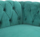 3 Pieces of Living Room Furniture Sofa Sets, Modern Velvet Chesterfield Sofa&Chesterfield Club Chair&Chesterfield Loveseat Sofas Set with Nailhead Trim Scroll Arms for Living Room(Green)