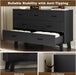 Dresser for Bedroom with 7-Drawer, 47.2" Wide Modern Chest of Drawers with Metal Handles, X-Shape Base & Adjustable Center Leg, Anti-Tip Closet Organizers and Storage