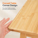 Natural Bamboo Square Dining Table EasyToAssemble TwoSeater