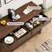 47.2" Modern Fluted Sideboard Buffet Cabinet with Storage, Walnut