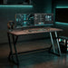 55 Inch Computer Desk, Industrial Writing Desk with Z-Shaped Metal Leg, Study Table for Home Office, Bedroom, Small Spaces, Distressed Gray