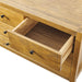Rustic Oak Finish FiveDrawer Dresser With RoundKnobs
