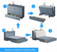 Queen Murphy Bed Cabinet With USB StorageDrawerWithUSBCharging
