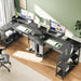 47Inch L Shaped Gaming Computer Desk PowerOutletsPlus