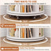 6-Tier Rotating Bookshelf Tower, Solid Wood 360° Revolving Bookcase | round Spinning Book Shelf Organizer on 6 Wheels, Narrow Rolling Bookshelves for Small Spaces, Corner, Bedroom, Office, White