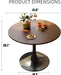 Small round Dining Table 32" Tulip Table for Living Room, Walnut | Tulip Table with Metal Pedestal & Thick MDF Top, Mid Century Small Bistro Table for Kitchen & Living Room