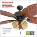 Exclusive 52 Inch Aged Brass Reversible Ceiling Fan