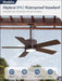 42" Outdoor Ceiling Fan with Light and Remote, IP65 Waterproof, Plug-In Design with 10FT Cord, 6-Speeds, 3CCT, Hook Hanging Fan for Gazebo Patio Porch Garage Canopy(Oil Bronze)