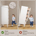 5 Drawer Dresser, Tall Dresser with Metal Handles, Wood Storage Organizer for Bedroom, Hallway, or Entryway, White