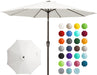 9FT Outdoor Patio Umbrella, Market Umbrella, Creamy-White