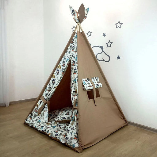 Teepee with Indian Motifs Tipi Tent Playhouse