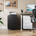 3 Drawer File Cabinet with Lock, Fully Assembled except Casters