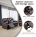 Manual Recliner Sofa Set, Bonded Leather Sofa Set Living Room Furniture, Reclining Sofa Set Leather Recliner Couch with Cup Holder/Storage Console for Living Room (3 Pieces Couch Set, Brown)