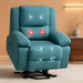 Electric Power Lift Chairs Recliners for Elderly,Recliner Chair with Massage and Heat,2 Side Pockets, Fabric(Blue)