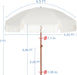 6.5Ft Patio Umbrella with Push Button Tilt & Height Adjustable, UV50+ Sun Protection with Sturdy Fiberglass Ribs & Iron Pole, Market Umbrella for Outdoor Table Garden Backyard Beach