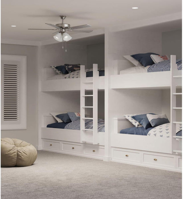 Airpro 52 In. Brushed Nickel 5-Blade AC Motor Transitional Ceiling Fan with Light