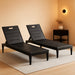 Outdoor Chaise Lounge Chair Set of 2, Waterproof PP Lounge Chairs