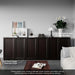 Modern Sideboard Accent 3 in 1 Buffet Storage Cabinet Display Buffet Cabinet Credenza with Adjustable Shelves for Dinging Room Living Room Entryway Coffee Bar,Dark Brown
