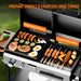 2-In-1 Propane Gas Grill and Charcoal Grill Combo with Lid, 12000BTU Flat Top Griddle & Charcoal BBQ Grill with Electronic Ignition, Enamel Griddle & Grate for Outdoor Backyard Cooking Barbecue