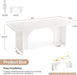 Modern White Desk, Large Minimalist Executive Office Computer Desk Writing Study Makeup Vanity Table Workstation with Arch Design Legs, 63 X 31.5 Inch