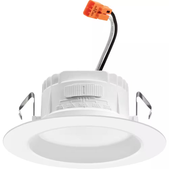 Contractor Select RB4S 4 In. Selectable CCT Integrated LED White Smooth Recessed Light Trim