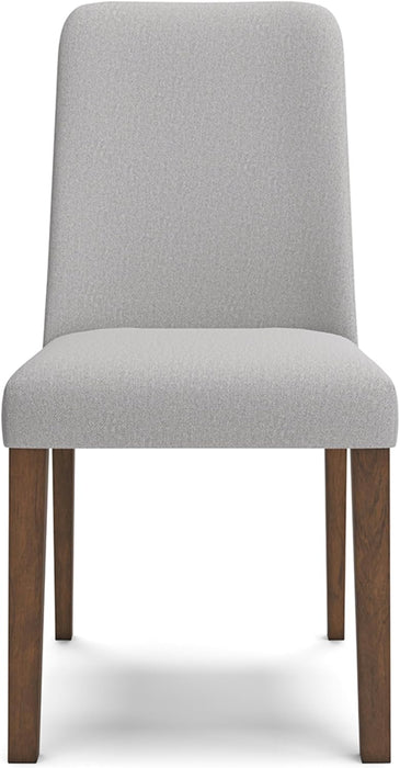 Lyncott Contemporary Dining Room Upholstered Side Chair with Foam Cushion, Set of 2, Cream & Brown