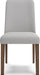 Lyncott Contemporary Dining Room Upholstered Side Chair with Foam Cushion, Set of 2, Cream & Brown