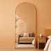 Arched Full Length Mirror, 56"X15" Gold Metal Frame Floor Mirror for Bedroom Living Room, Freestanding/Wall Mount/Leaning