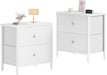 White Nightstands with 2 Drawers