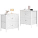 White Nightstands with 2 Drawers