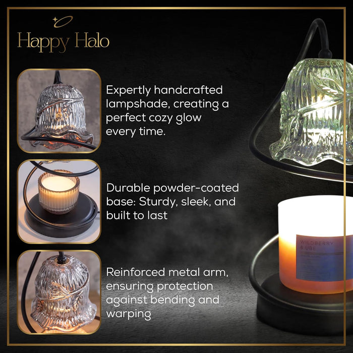 Candle Warmer Lamp with Wireless Remote Control, Timer Dimmer, 2 Bulbs + Bonus Candle Trays – Candle Warmers for Jar Candles, Gifts for Women Mom, Bedroom Decor, House Warming Gift