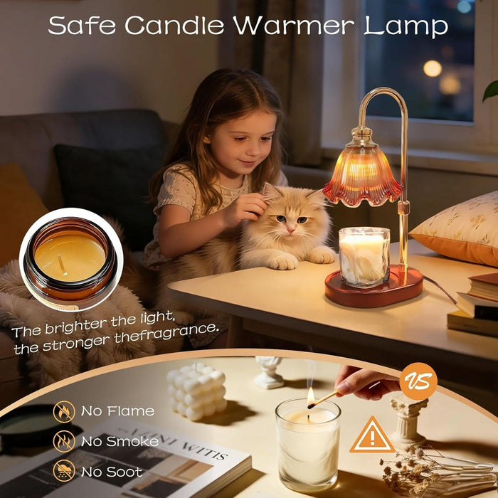 Candle Warmer Lamp with Timer Dimmable: Birthday Gifts for Women & Christmas Decorations for Home– Candle Lamp Gifts for Mom - White Elephant Gifts Useful