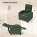 Massage Recliner Chair for Living Room Adjustable Reclining Chair Home Theater Seating Modern Winback Single Sofa for Adults with Footrest (Corduroy, Green)