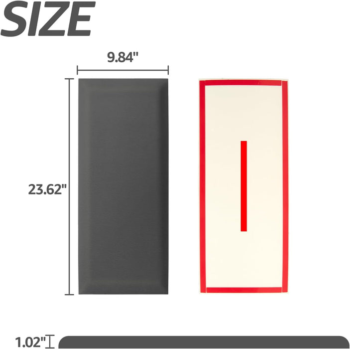 Peel and Stick Headboard for King, Full and Queen in Velvet Smoky Gray, Pack of 12 Panels Sized 9.84" X 23.62", Soundproof Wall Panels 3D, Upholstered Wall Panel