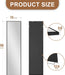 Wall Full Length Mirror,Standing Mirror Full Body,Large Floor for Wall Door Bedroom Bathroom Living Room with Aluminium Frame(With Stand,56X15-Black)