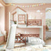 TwinOverFull Bunk Bed Playhouse WithSlide LoftStorage
