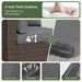 Patio Furniture Sets, 7-Piece Outdoor Patio Furniture with Thick Cushions, Wicker Outdoor Conversation Set Sectional Sofa for Backyard, Poolside, Garden