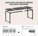 Computer Desk, 70 Inch Office Desk, Gaming Desk with Storage, Writing Desk Work Desk for Home Office, Study, Long Simple Desk, Large Legroom, Metal Frame, Black