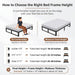 Queen Bed Frame, 14 in Reinforced Heavy Duty Metal Platform Bed, Black